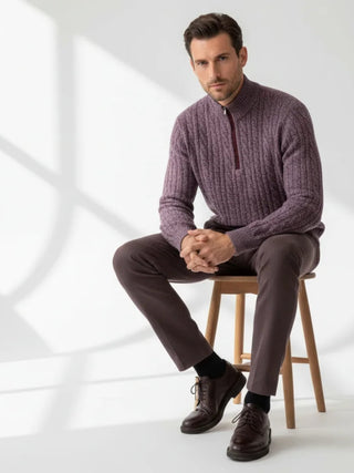 premium cashmere sweater elegant winter outfit styling