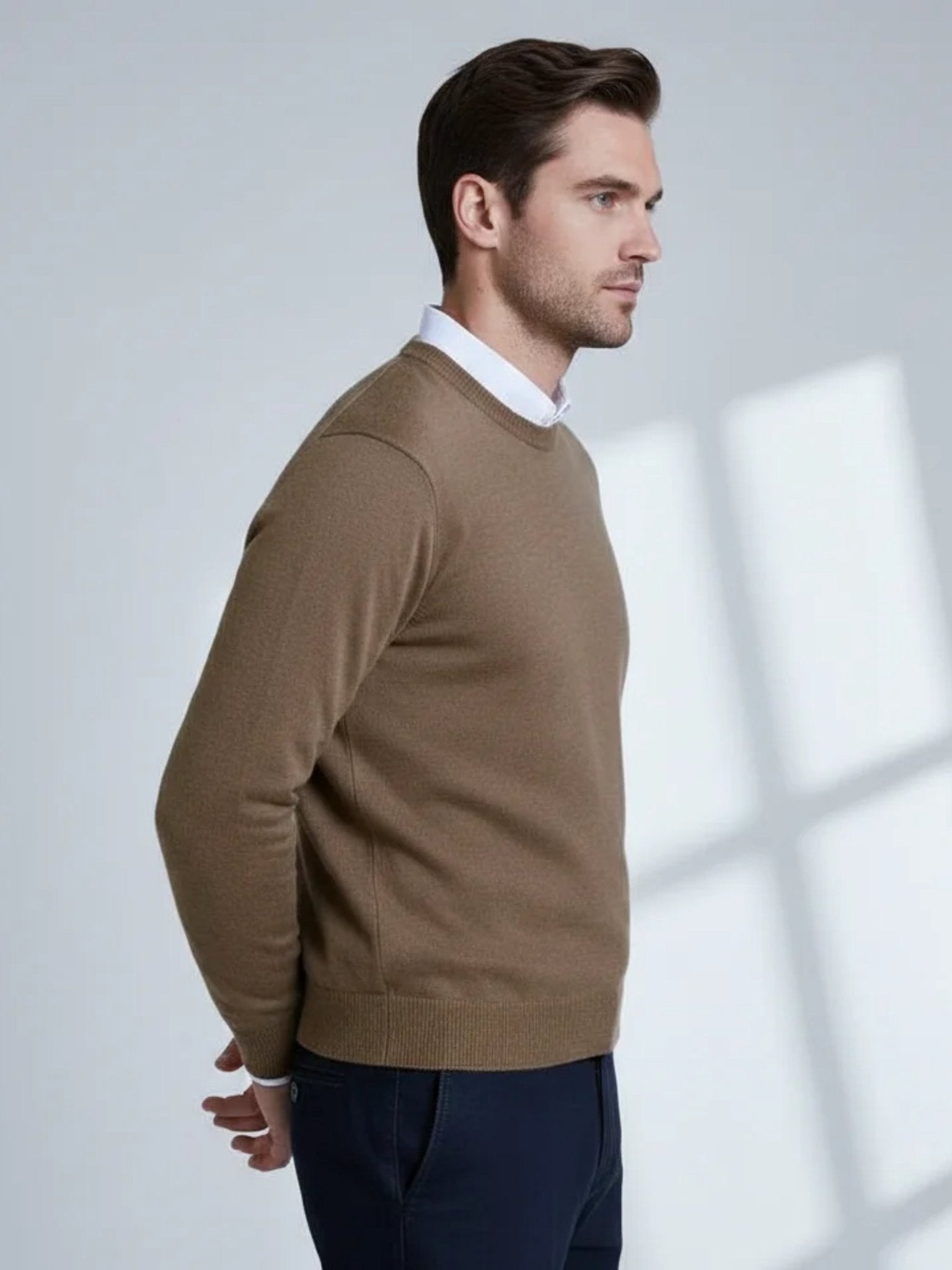 Valoriani brown cashmere crewneck sweater