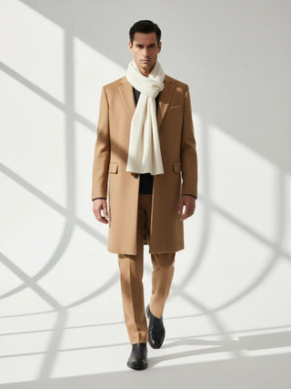 elegant white cashmere scarf refined winter accessory